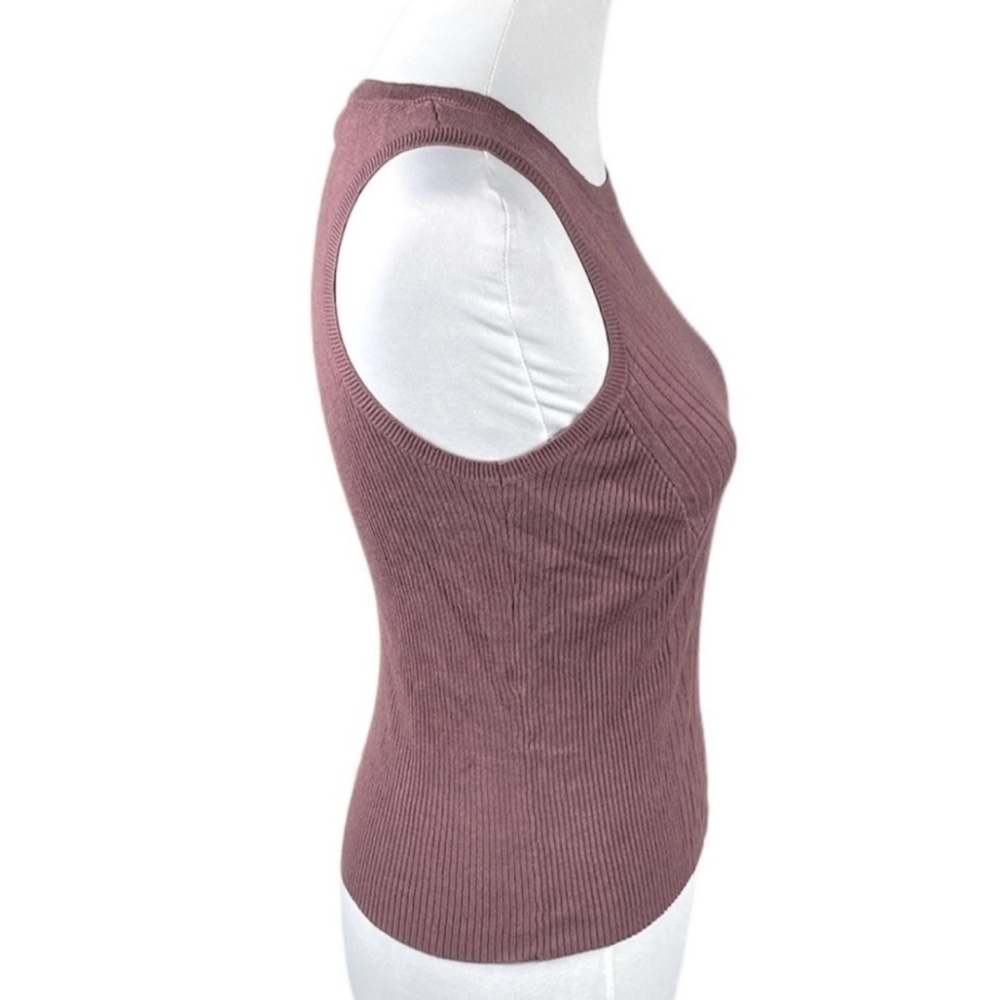 Express Mauve Ribbed Tank Top - Picture 3 of 8